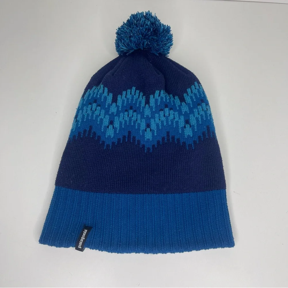 Patagonia Powder Town Beanie Blue‎ Unisex Warm Winter Casual Outdoor